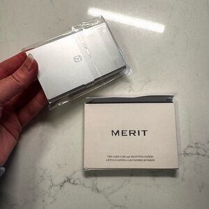NEW in Packaging Merit Silver The Card Case and Blotting Papers